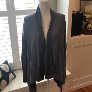 Lululemon drape front gray cardigan sweater 12